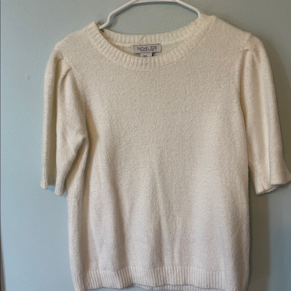 Rachel Zoe Cream Knit Sweater, size M
